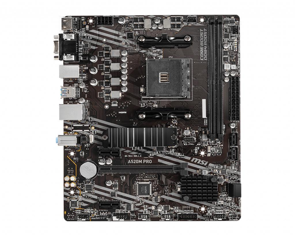 MSI A520M PRO scheda madre AMD A520 Presa AM4 micro ATX (MSI AM4 A520M PRO M-ATX)